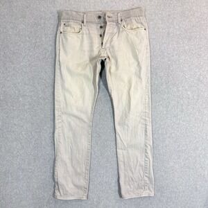 G-Star RAW 3301 Slim Jeans Mens 33x32 Light Gray Stretch Denim Broken In